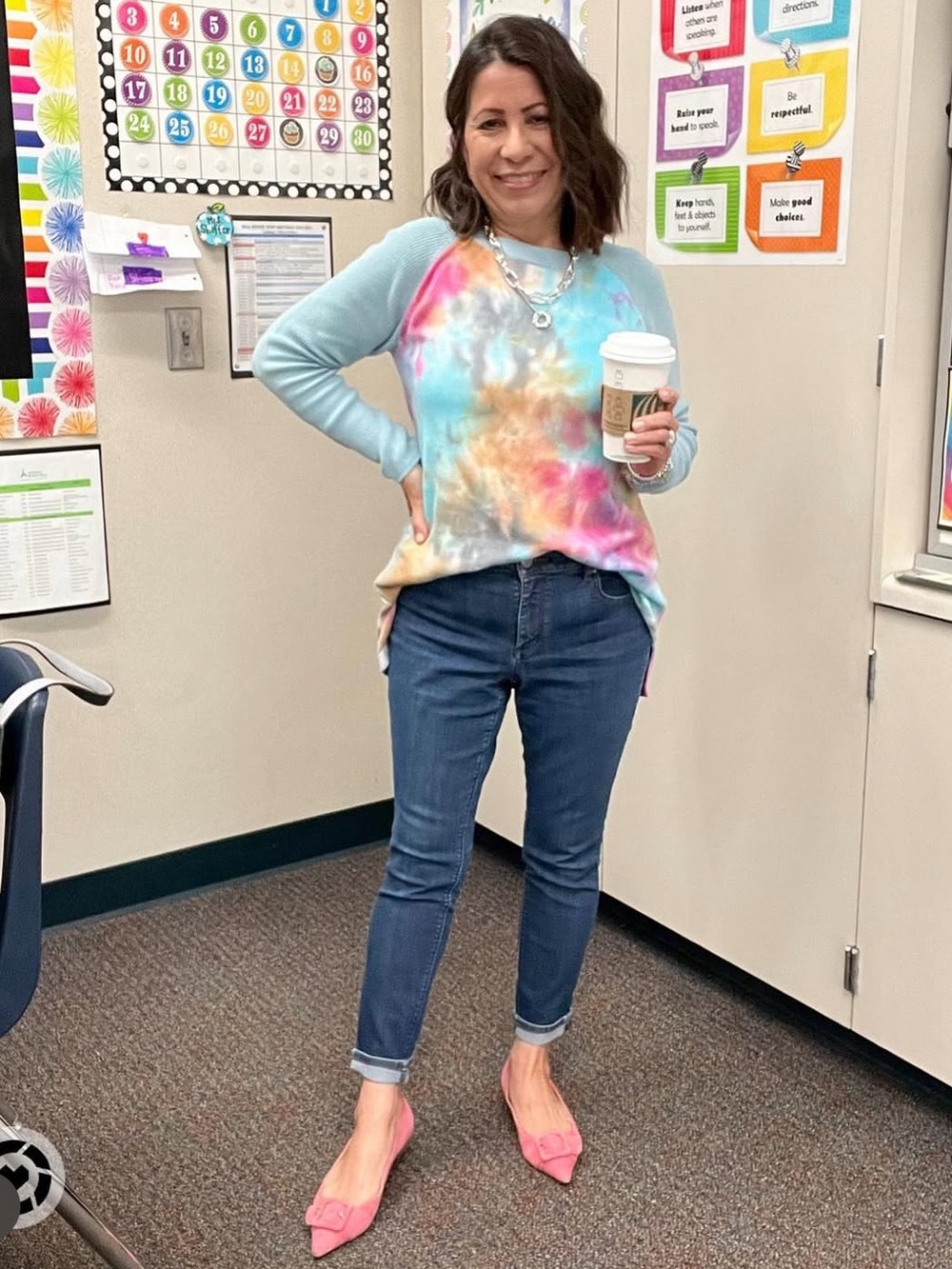 LOGO Tie-Dye Pastel Sweater